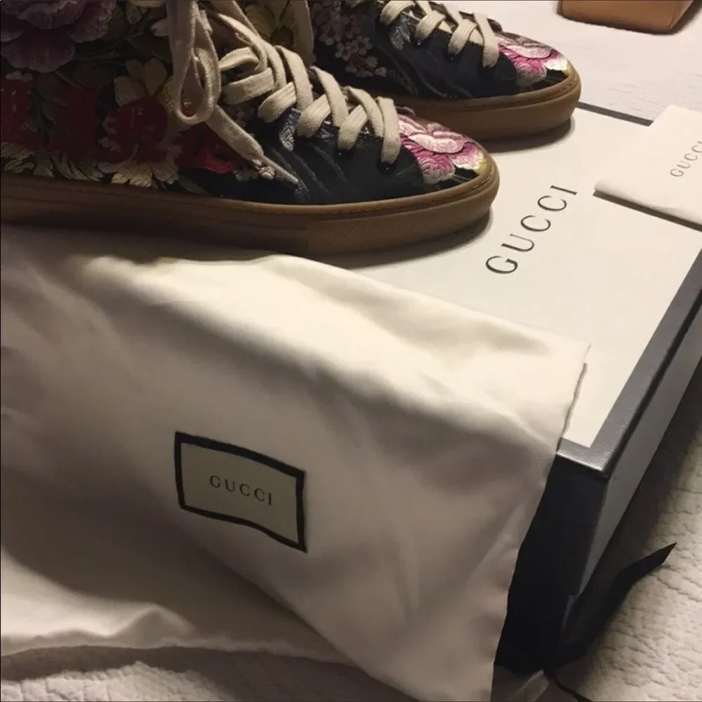 Gucci major blind love high tops Mens size UK 5.